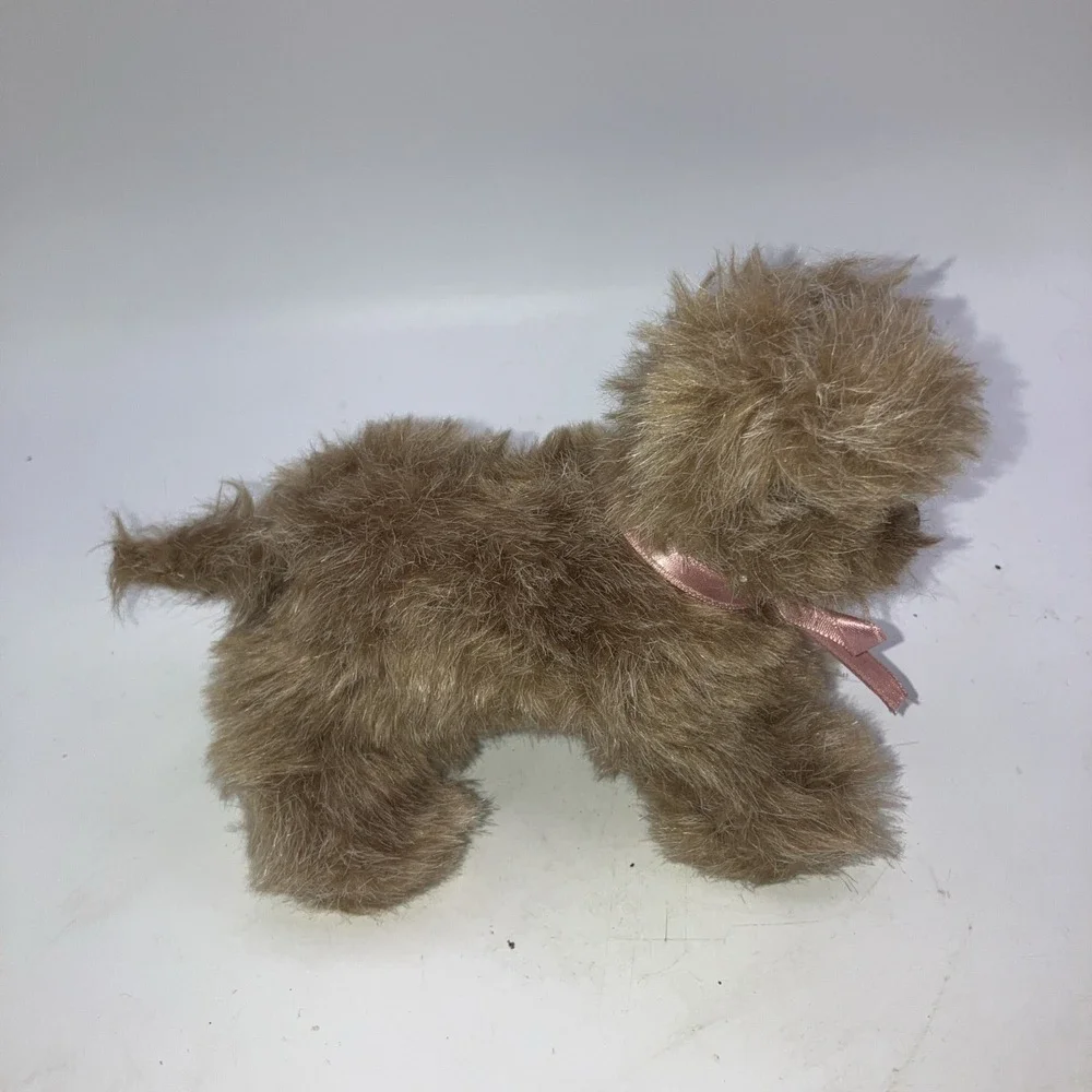 Vintage Hamilton Collection Brown Puppy With Pink‎ Bows Plush Toy 6